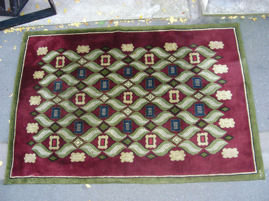 French 1950s Carpet Signed by Jules Leleu For Sale