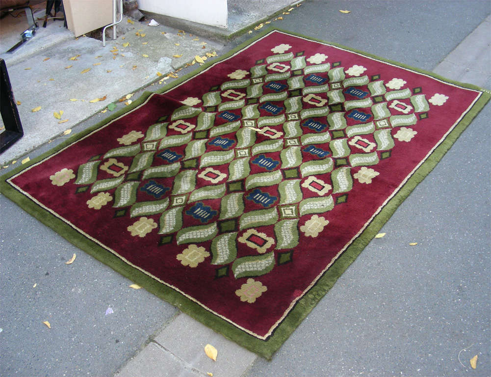 1950s Carpet Signed by Jules Leleu For Sale 3