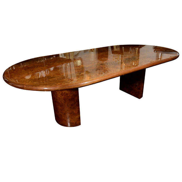 Olivewood Dining Table by Karl Springer, American 1970s