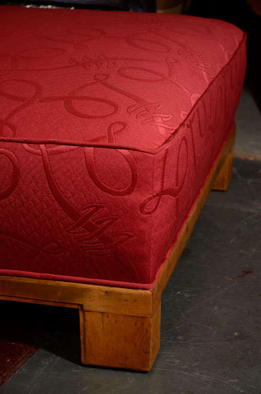 Upholstered Chaise with Shaped Back in Elm, German 1930s 1
