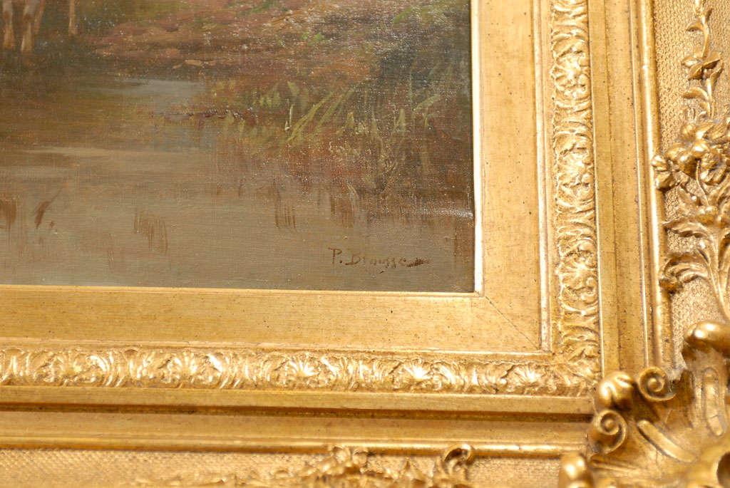 Sheep Oil Painting in Gilt Frame 3