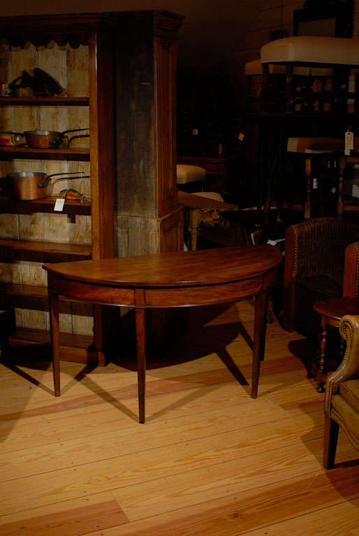 mahogany demilune table