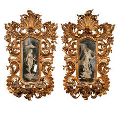 Pair of French Rococo Style Wall Placques