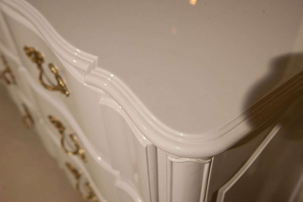 American French Louis XV Style White Lacquered Dresser