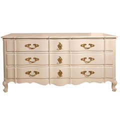 French Louis XV Style White Lacquered Dresser