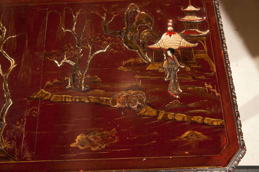 Fine Maison Jansen Chinoiserie Coffee Table In Excellent Condition In Stamford, CT