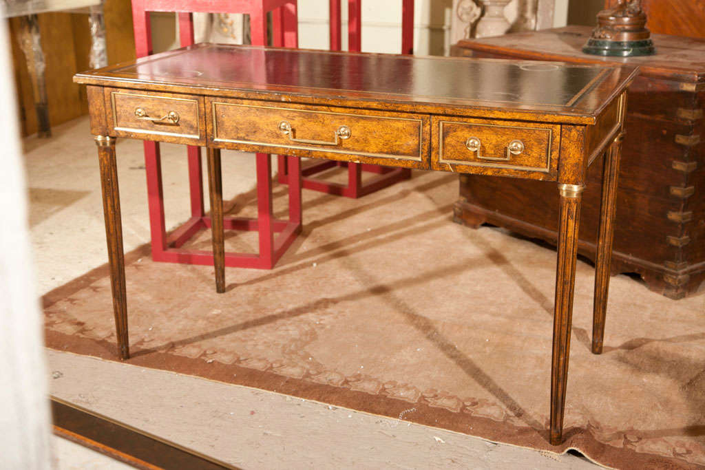 French Louis XVI Style Leather Top Desk 3