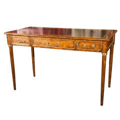 French Louis XVI Style Leather Top Desk