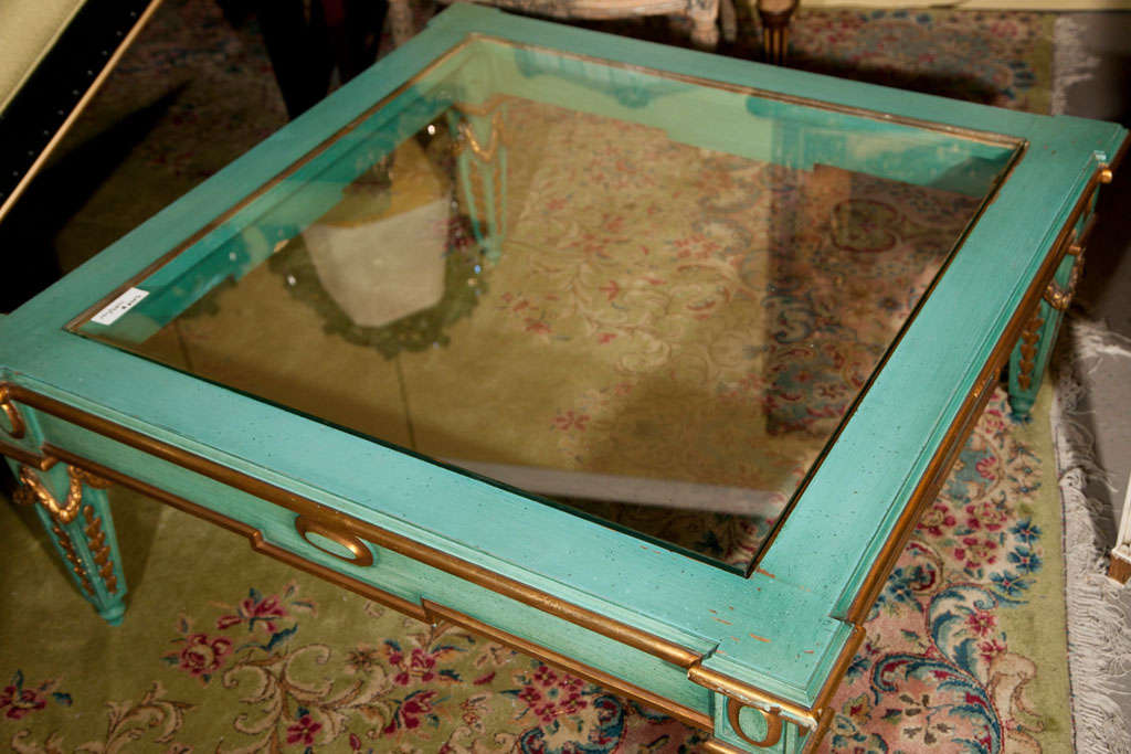 Painted Coffee Table Attri. to Jansen 1