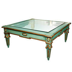 Painted Coffee Table Attri. to Jansen