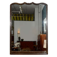 Large Art Deco Wrought Iron Mirror