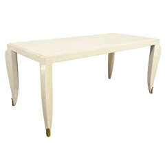 Fine Covered Rectangular Coffee Table by Jean Pascaud