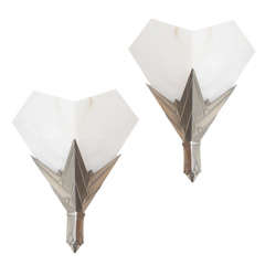 Pair of Art Deco Alabaster Sconces