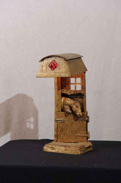 Vienna Bronze Lamp with Horse Theme