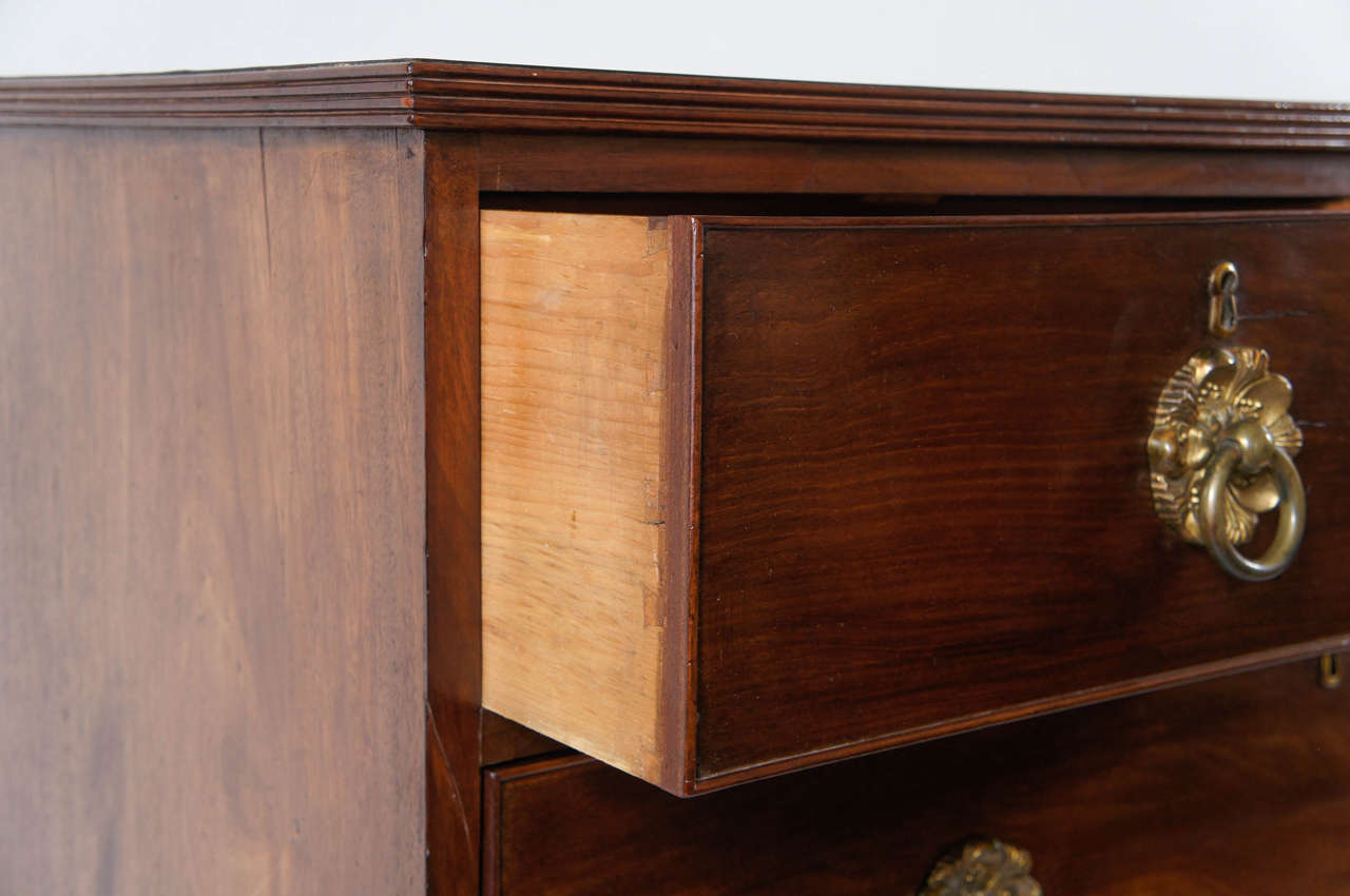 English Regency Mahogany Chest of Drawers, circa 1815 In Good Condition In Kinderhook, NY