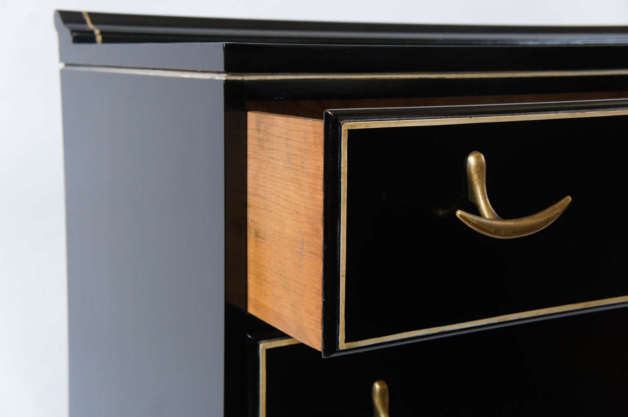 American Kroehler Black Lacquered Chest, circa 1940