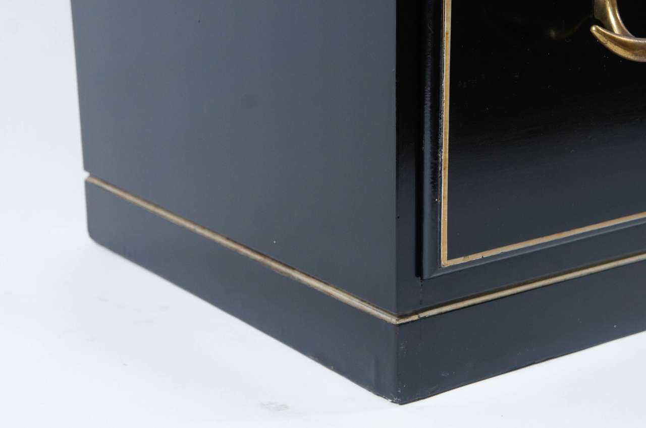 Wood Kroehler Black Lacquered Chest, circa 1940