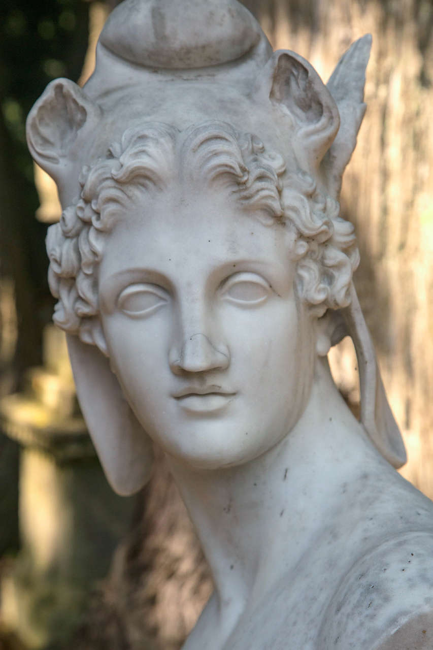 Carved Heroic Marble Bust