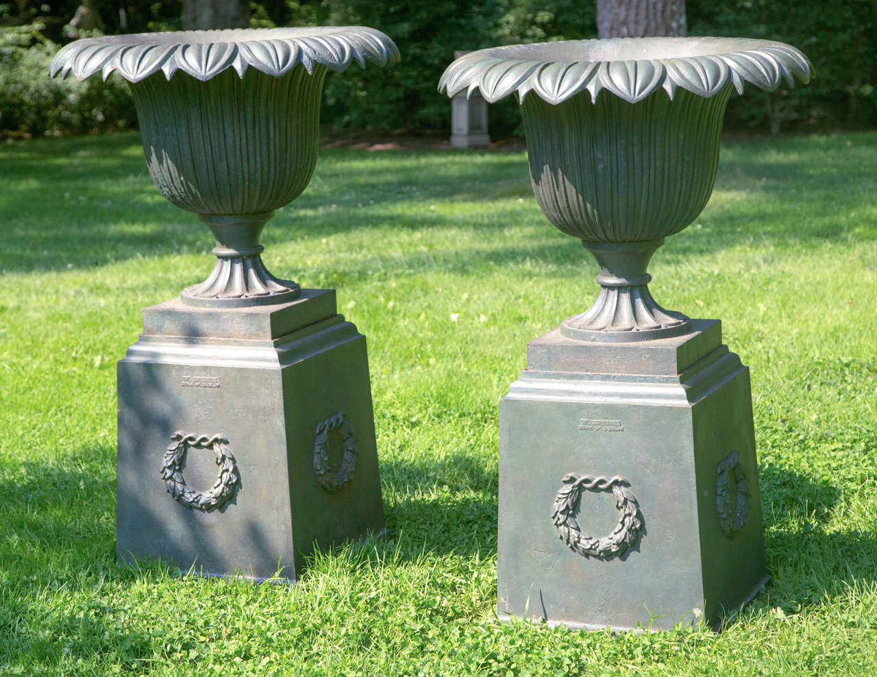 Outstanding Cast-Iron Urns by a Dublin Maker