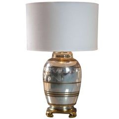 French Mercury Glass Lamp