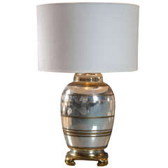 French Mercury Glass Lamp 2