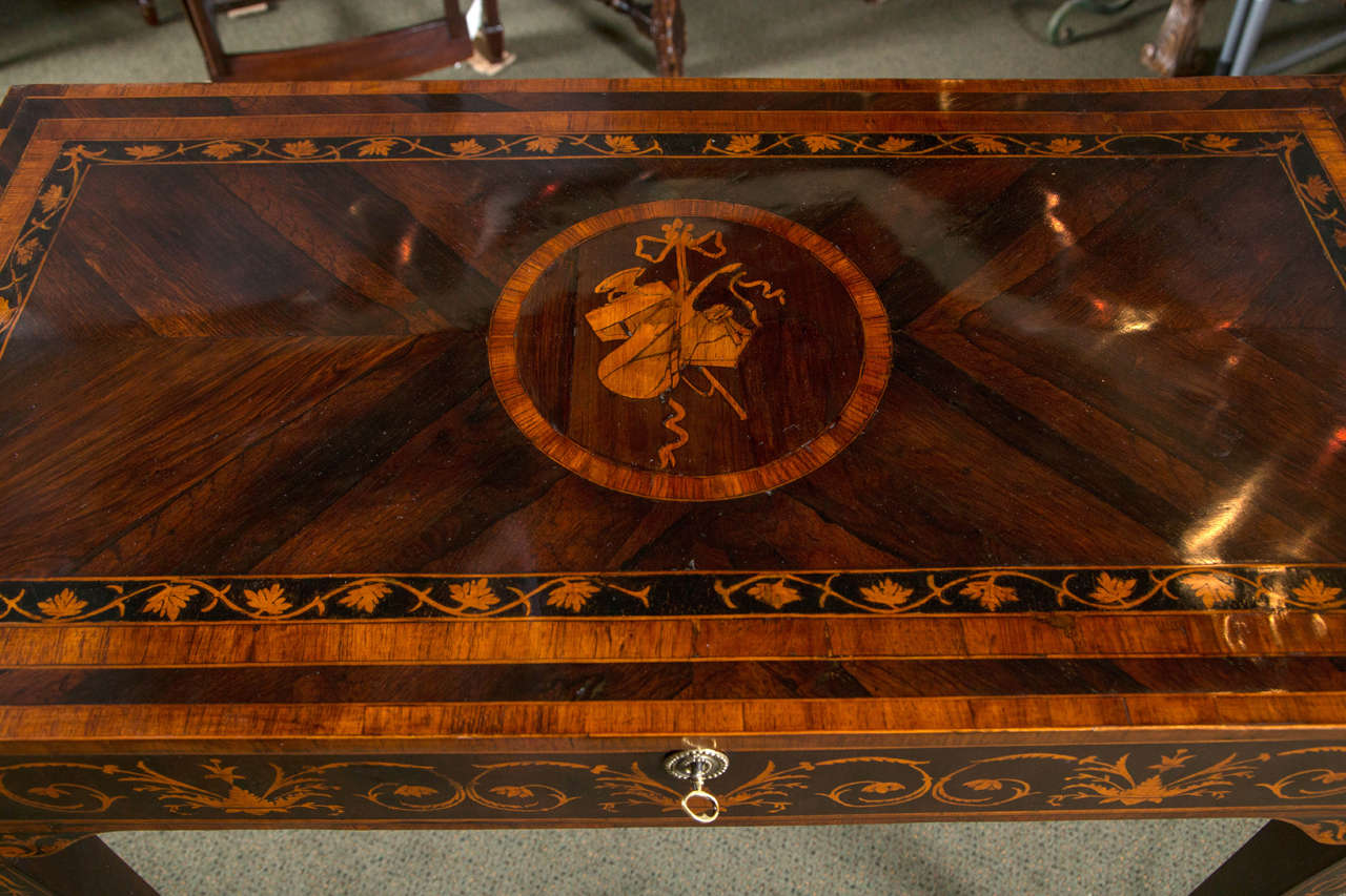 18th Century and Earlier Italian Marquetry Work Table