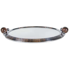 Art Deco Machine Age Mirrored Bar or Vanity Tray