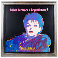 Vintage Andy Warhol of Judy Garland Titled, "Blackglama"