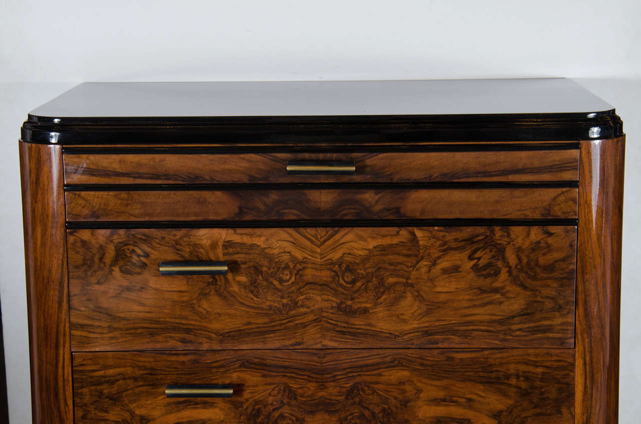 American Streamlined Art Deco High Chest in the manner of Donald Deskey