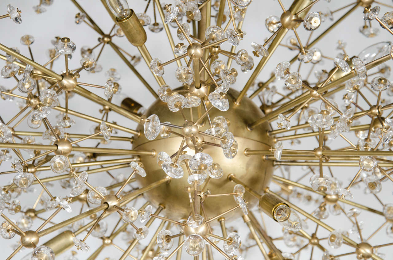 Mid-Century Modern Stunning Mid-Century Molecular Sputnik Chandelier with Murano Glass Adornments