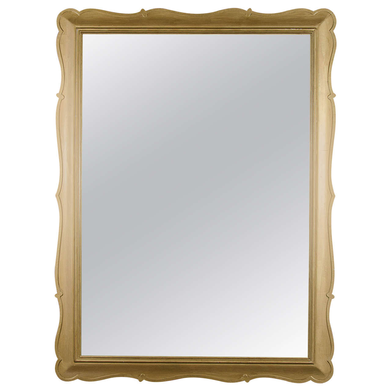 Elegant Scalloped Frame Mirror with Gold Leaf Finish Designed by Dorothy Draper