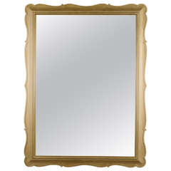 Elegant Scalloped Frame Mirror with Gold Leaf Finish Designed by Dorothy Draper