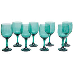 Set of Eight Bristol Wine Glasses 11