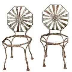 Vintage Pair of Metal Chairs by Woodard