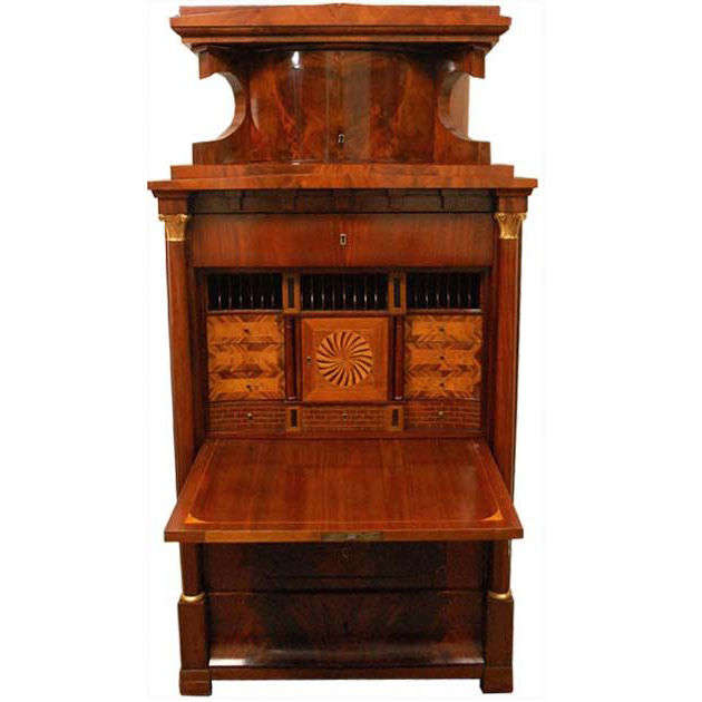 Early 19th C. Swedish Empire Style Secretaire For Sale