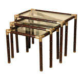 Set of Faux Bamboo Nesting Tables