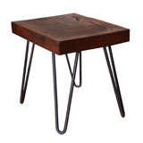 Small Wood Block Table