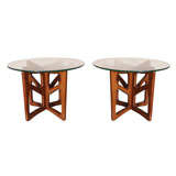 Sculptural walnut tables by Adrian Pearsall