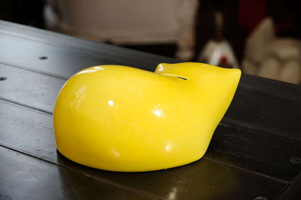 Italian Baldelli's yellow cat bank