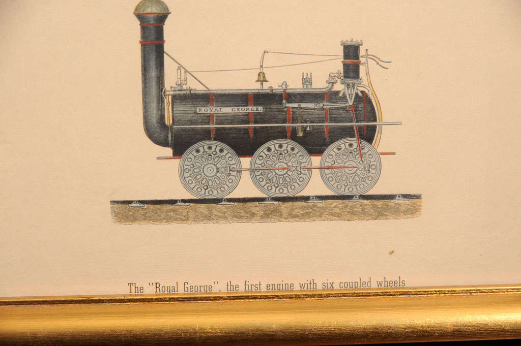 Paper Set Of Six  Framed Locomotive Prints