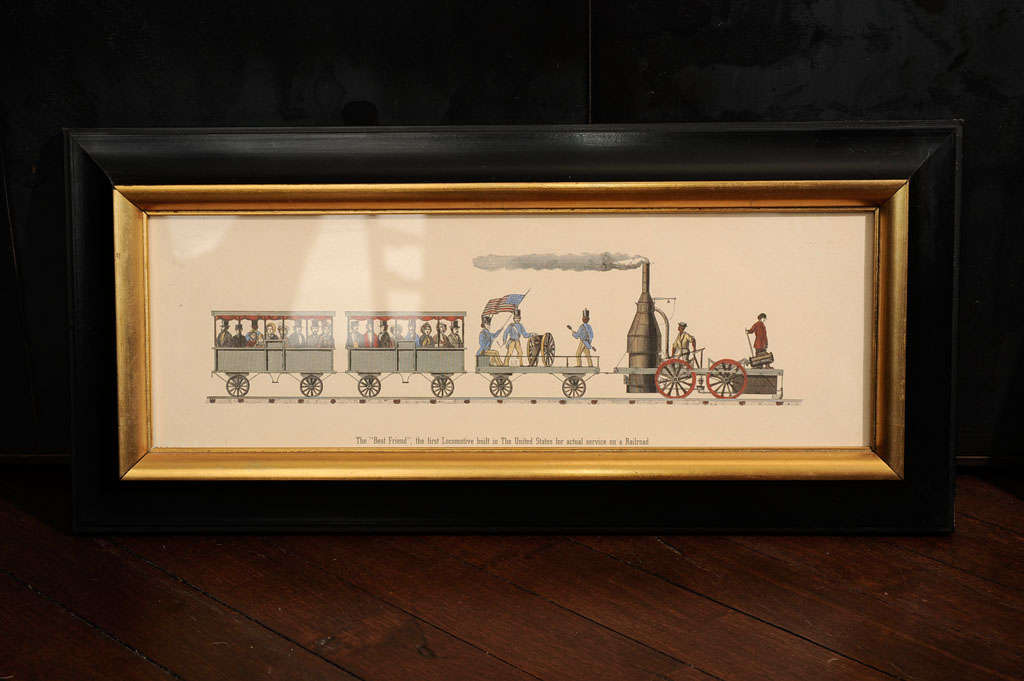 Set Of Six  Framed Locomotive Prints 1