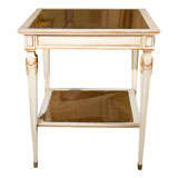 Painted Two-tier Side Table Stamped Jansen