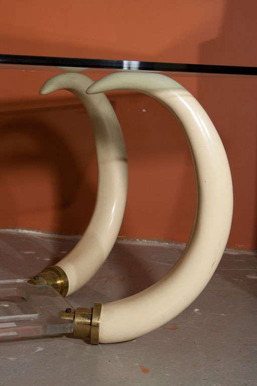 Mid-20th Century Faux Elephant Tusk Dining Table
