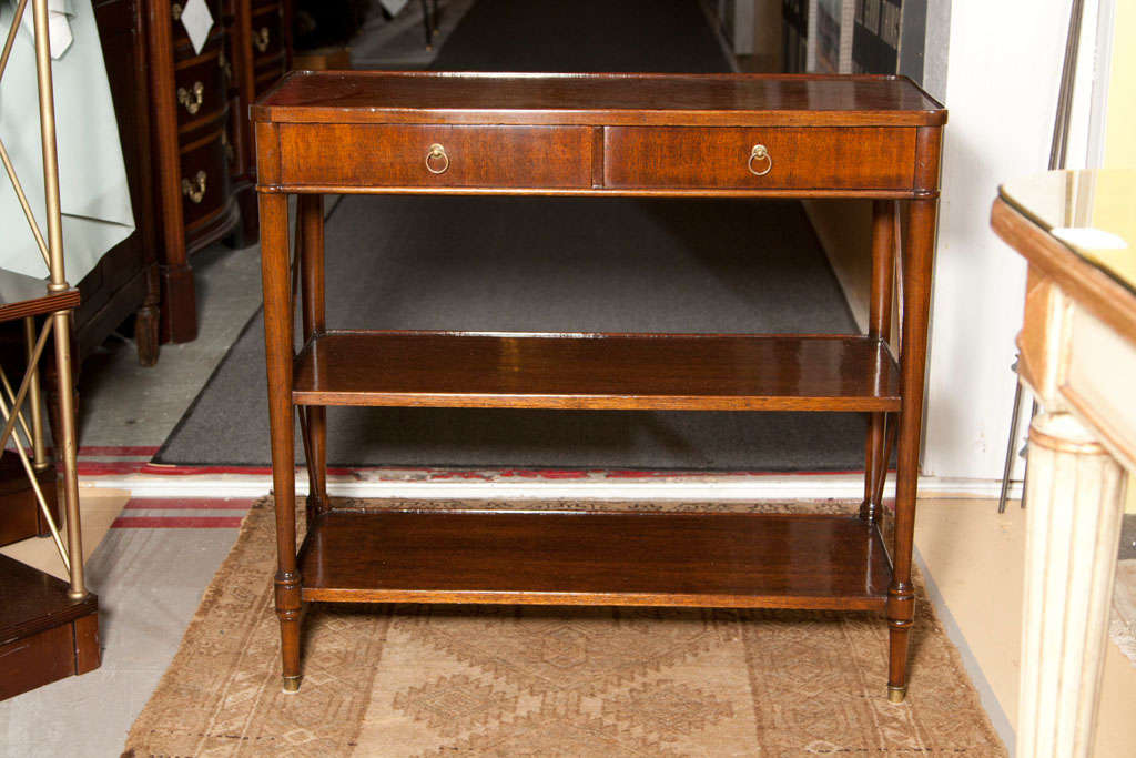 Mahogany Bookcase Stamped Jansen