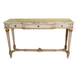 Marble Top Painted Console Stamped Jansen