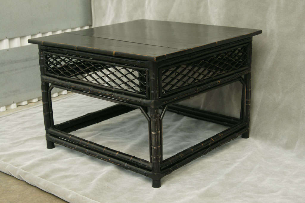 Bamboo Side Tables In Good Condition For Sale In East Hampton, NY
