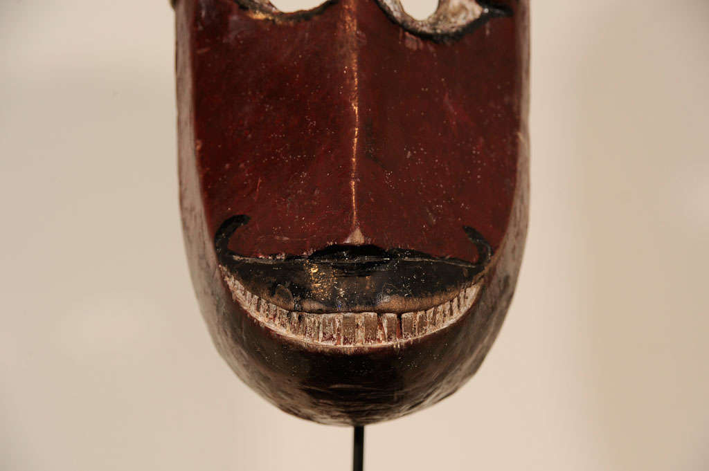 20th Century Wood Painted Hanuman Mask