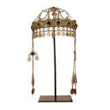 Silver & Enamel Tasseled Woman's Headdress
