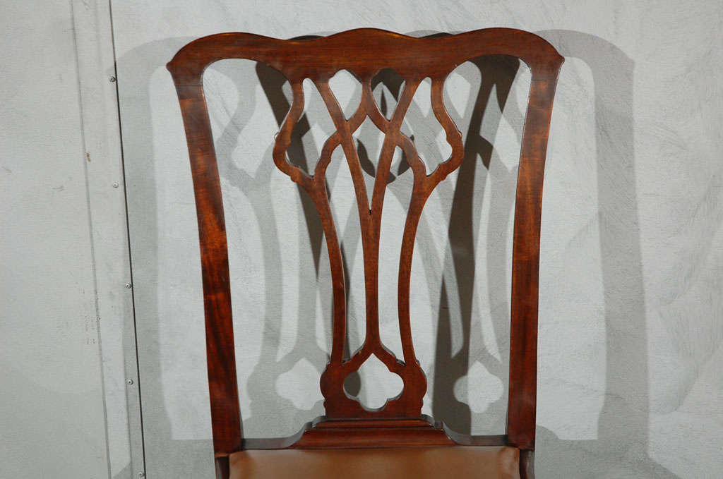 Set of Six Chippendale Style Chairs In Good Condition For Sale In Culver City, CA