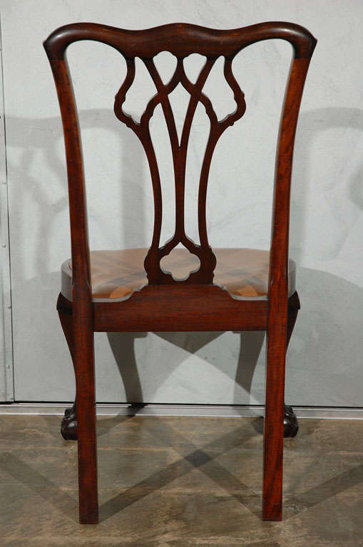Set of Six Chippendale Style Chairs For Sale 3